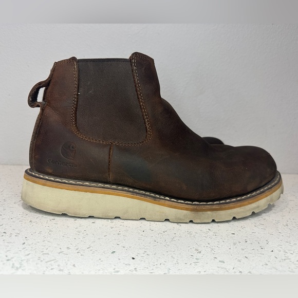 Carhartt Chelsea Wedge Boot Brown Oil Tanned  Leather Slip On Men’s Size 12 - Picture 3 of 10